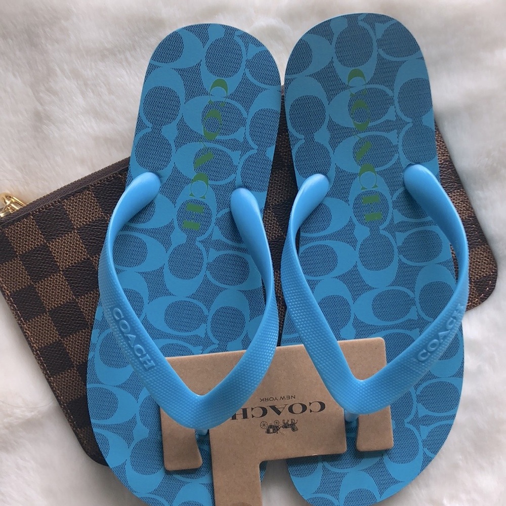 🏷$50|Coach LAST PAIR⚡️🩴 Flip Flop Size 7-8  🩴NWT